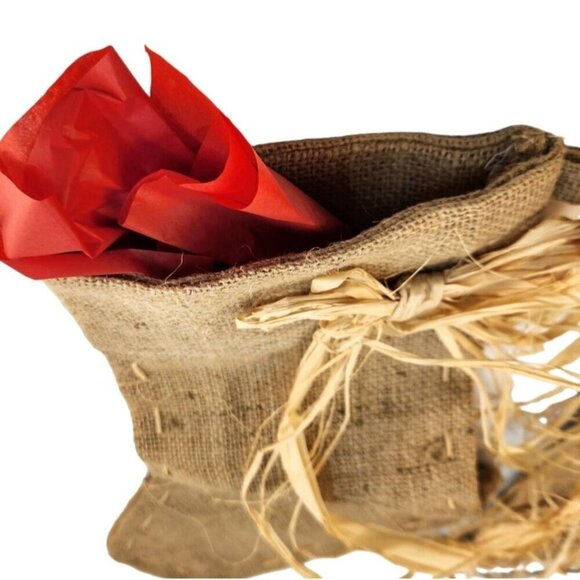 Burlap Christmas Stockings Set Of 2 16" Long Rustic Country Western DIY Crafts - Picture 4 of 10